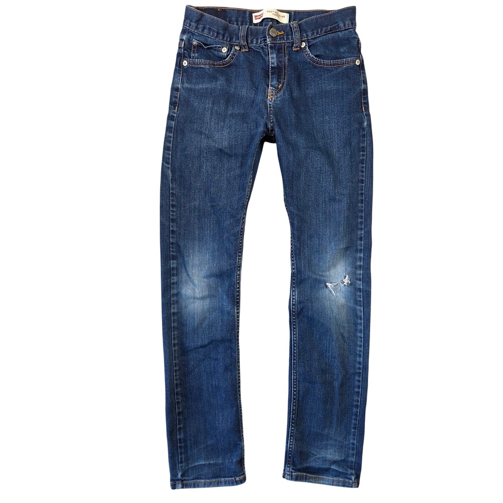 Levis 502 Regular Taper Jeans Dark Wash Blue Size 14 W27 Casual Retro Everyday